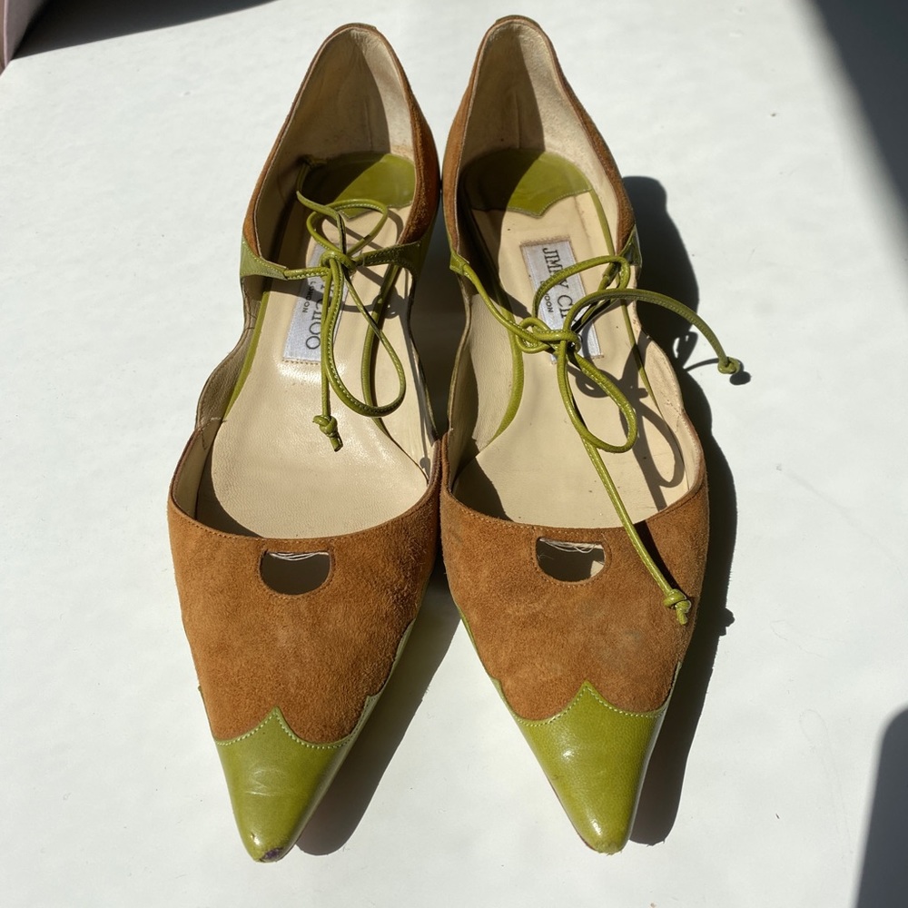 Jimmy choo size 40 kitten heels brown suede